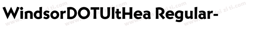 WindsorDOTUltHea Regular字体转换